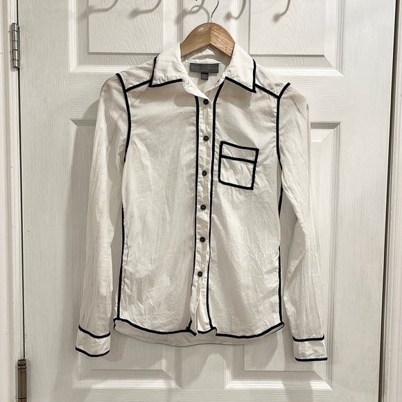 Proenza Schouler for Target White Black Piping Shirt - Picture 3 of 16